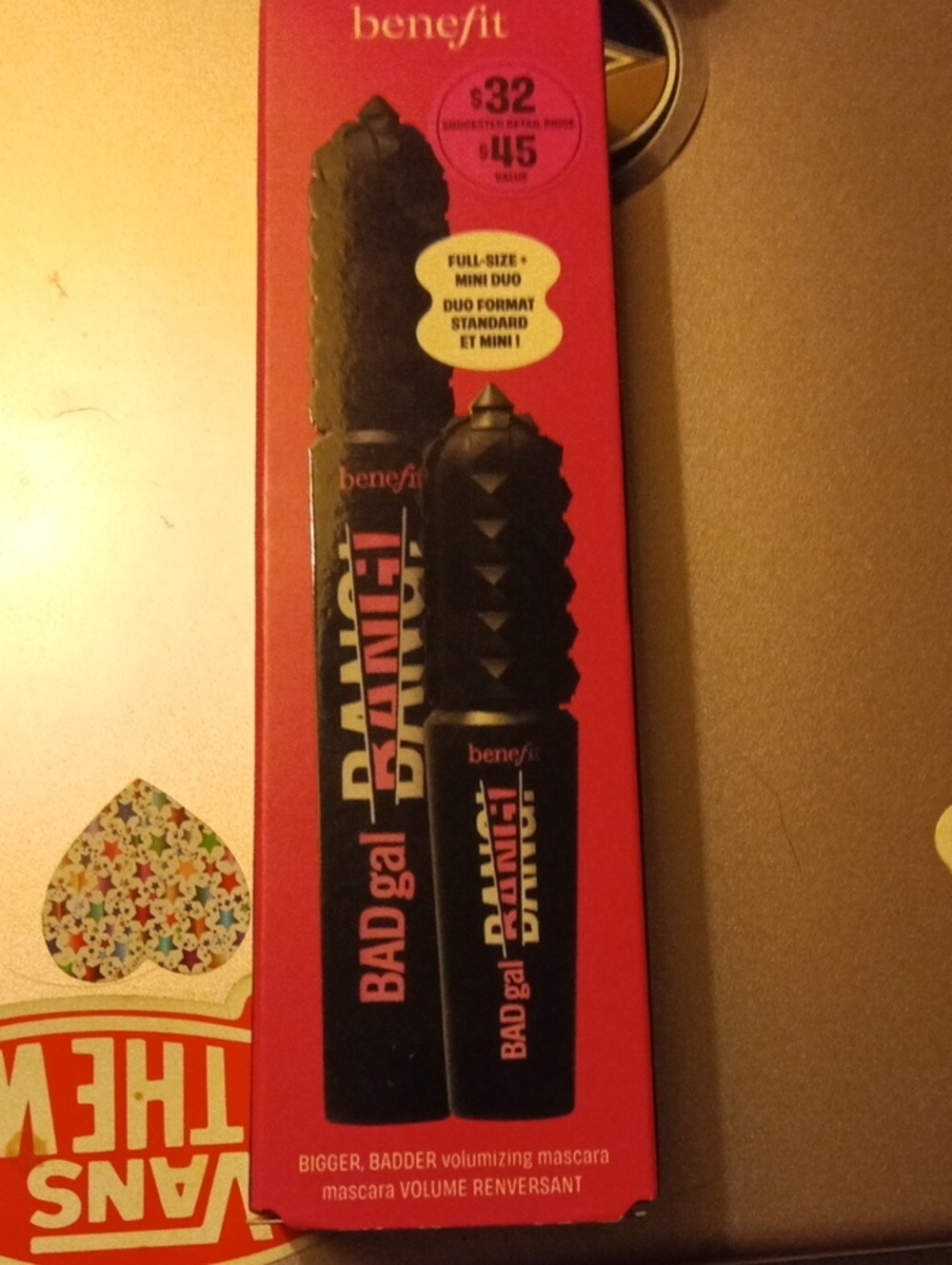 Benefit BADgal Bang! Volumizing Mascara Duo - Black and Hot Pink Packaging